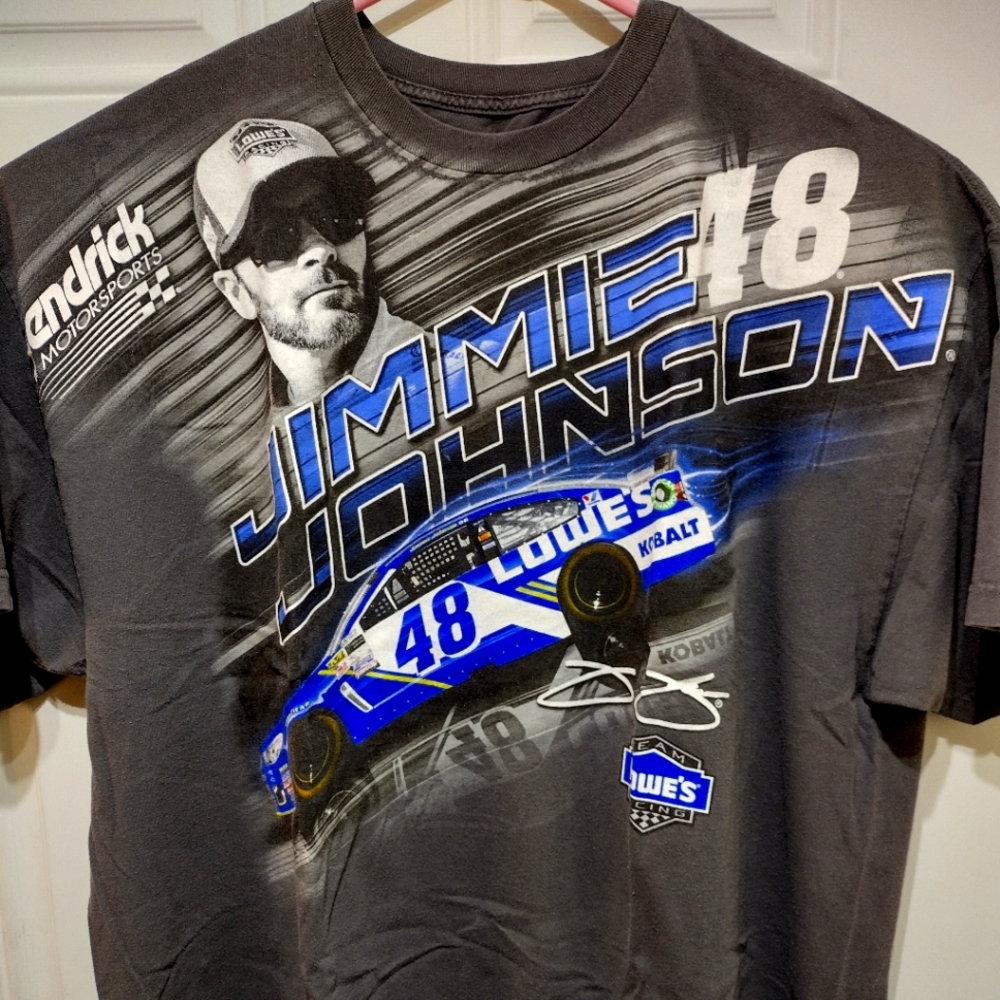 Jimmy Johnson NASCAR All Over Print T-shirt Size 3XL Hendrick Motorsports